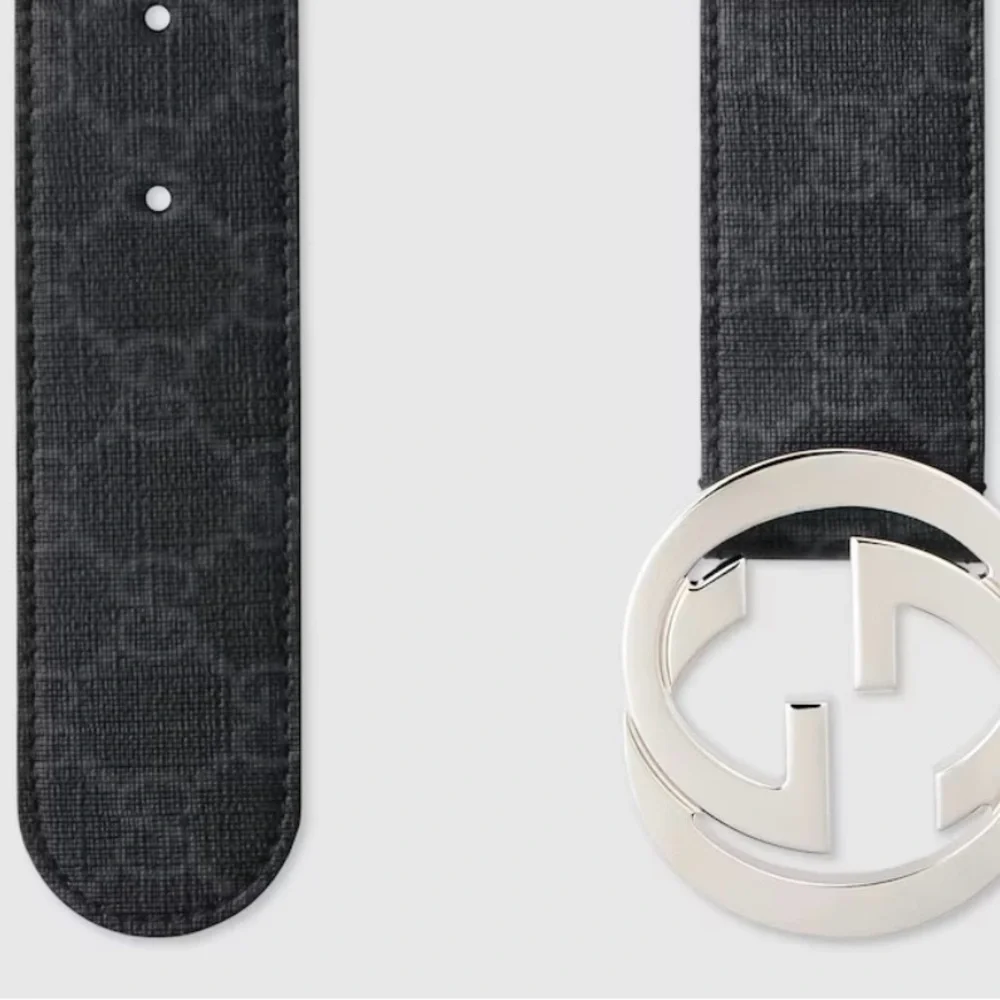 🔥Gucci Supreme Black Belt with Gold Interlocking GG Buckle. Size M-36🔥 - Picture 2 of 9
